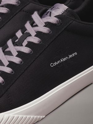 black/bright white trainers for men calvin klein jeans