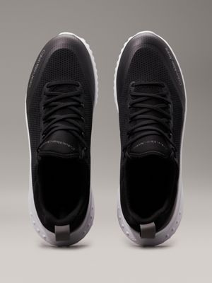 black/white/ charcoal grey knit trainers for men calvin klein jeans