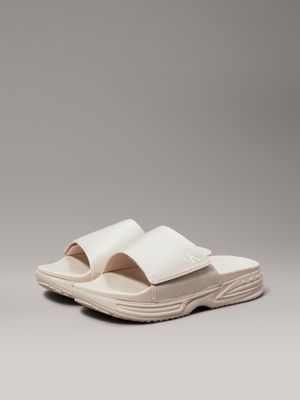 triple eggshell chunky sliders for men calvin klein jeans