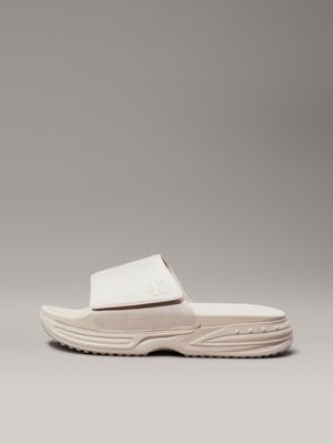 triple eggshell chunky sliders for men calvin klein jeans