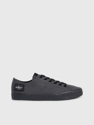 Black canvas clearance trainers