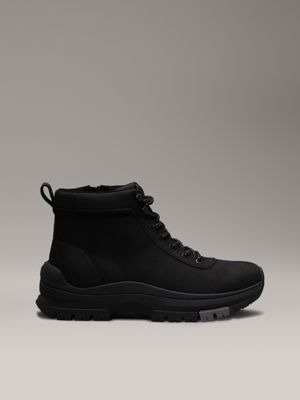 black leather boots for men calvin klein jeans