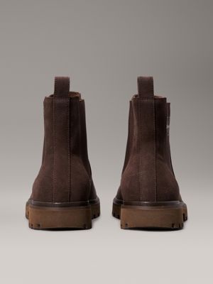 triple slate black chelsea-boots aus wildleder für herren - calvin klein jeans