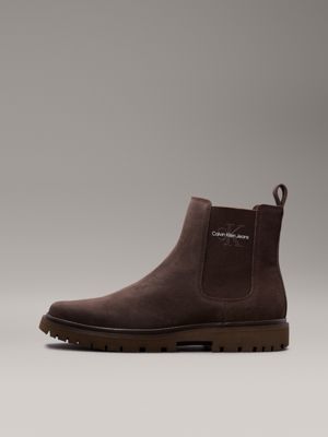 triple slate black chelsea-boots aus wildleder für herren - calvin klein jeans