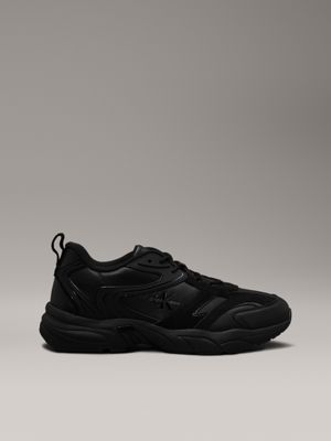 black leather trainers for men calvin klein jeans