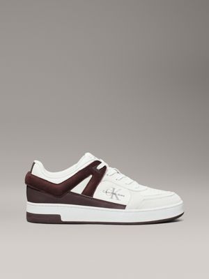 beige leather trainers for men calvin klein jeans