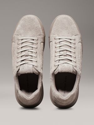 triple savannah tan suede trainers for men calvin klein jeans