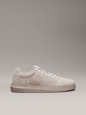 beige suede trainers for men calvin klein jeans