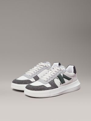 white/mushroom/g palm/black suede trainers for men calvin klein jeans