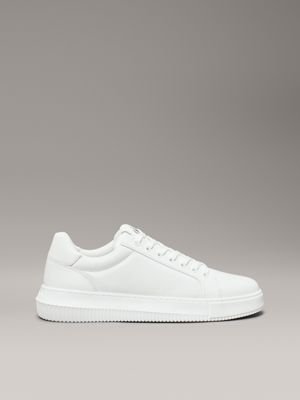 white leather trainers for men calvin klein jeans