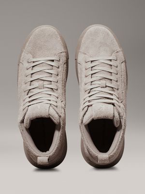 triple savannah tan suede trainers for men calvin klein jeans