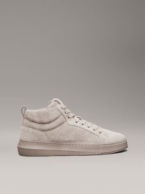 beige suede trainers for men calvin klein jeans