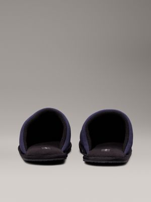 calvin navy/black fleece lined slippers for men calvin klein jeans