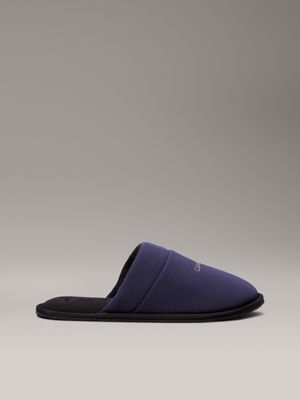 blue fleece lined slippers for men calvin klein jeans