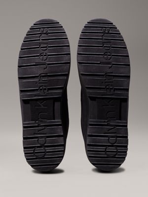 triple black canvas lace-up shoes for men calvin klein jeans