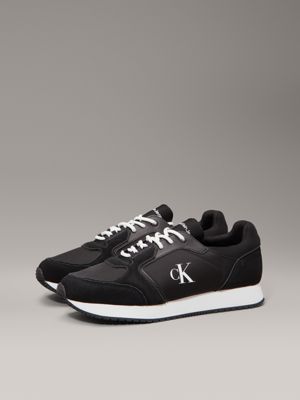 ck black / bright white trainers for men calvin klein jeans