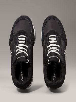 ck black / bright white trainers for men calvin klein jeans