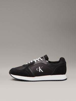 ck black / bright white trainers for men calvin klein jeans