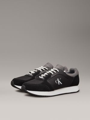 black/charcoal grey/bright white trainers for men calvin klein jeans