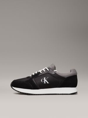 black/charcoal grey/bright white trainers for men calvin klein jeans