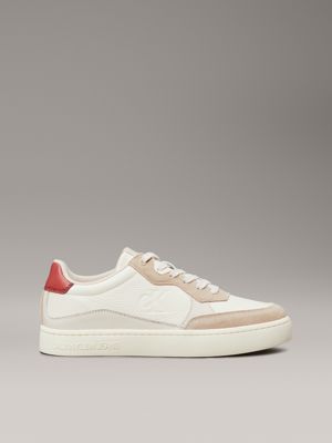 white leather trainers for men calvin klein jeans