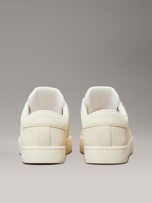 creamy white trainers for men calvin klein jeans