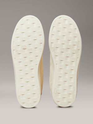 creamy white trainers for men calvin klein jeans