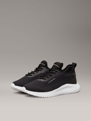 black/bright white ripstop trainers for men calvin klein jeans