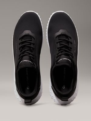 black/bright white ripstop trainers for men calvin klein jeans