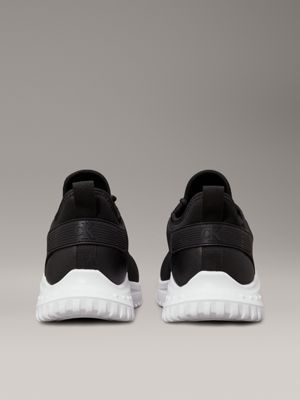 black/bright white ripstop trainers for men calvin klein jeans