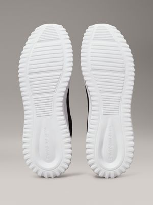 black/bright white ripstop trainers for men calvin klein jeans