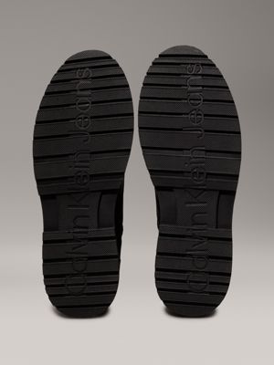 triple black leder-boots für herren - calvin klein jeans