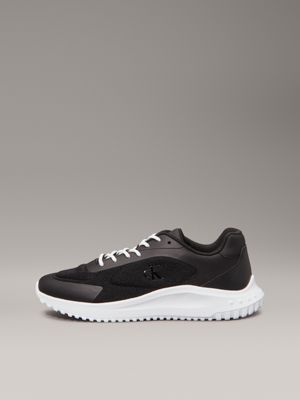 ck black / bright white mesh trainers for men calvin klein jeans