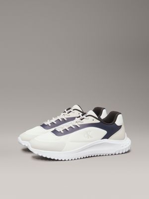 bright white/calvin navy/silver b mesh trainers for men calvin klein jeans