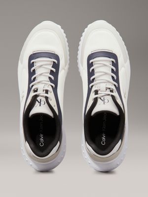 bright white/calvin navy/silver b mesh trainers for men calvin klein jeans