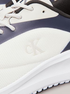 bright white/calvin navy/silver b mesh trainers for men calvin klein jeans