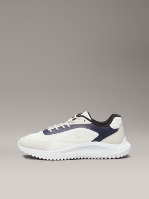 bright white/calvin navy/silver b mesh trainers for men calvin klein jeans