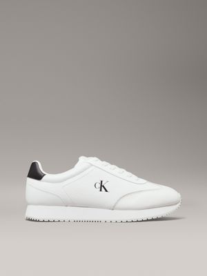 white leather trainers for men calvin klein jeans