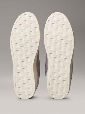 oyster mushroom/formal grey/trooper leather trainers for men calvin klein jeans