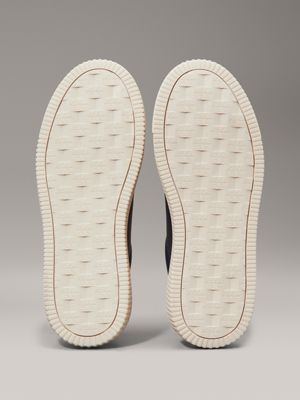 sneaker in pelle calvin navy/turtle dove da uomini calvin klein jeans