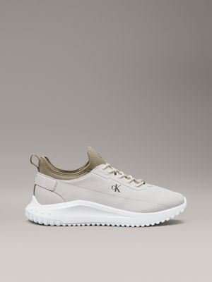 grey ripstop trainers for men calvin klein jeans