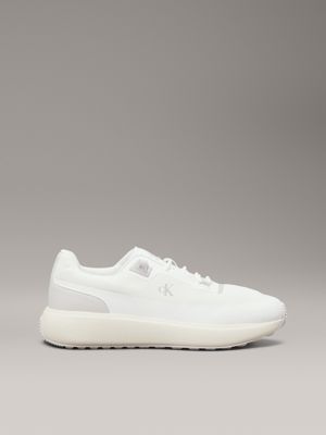 white ripstop trainers for men calvin klein jeans