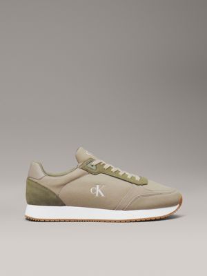 green canvas trainers for men calvin klein jeans