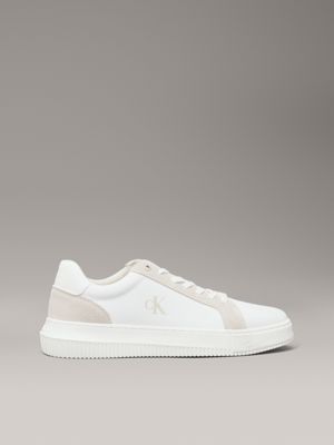 white canvas trainers for men calvin klein jeans