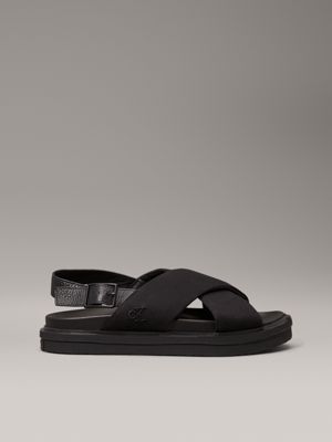 black canvas sandals for men calvin klein jeans