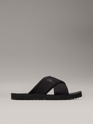black canvas sandals for men calvin klein jeans