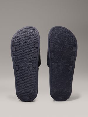 calvin navy/oyster mushroom logo sliders for men calvin klein jeans