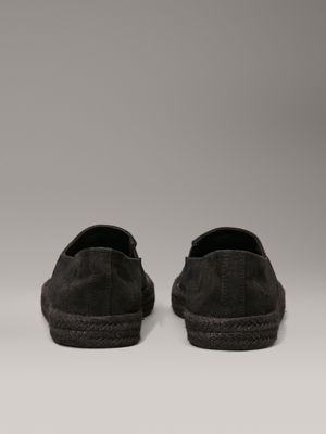 triple black canvas espadrilles for men calvin klein jeans