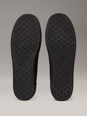 triple black canvas espadrilles for men calvin klein jeans