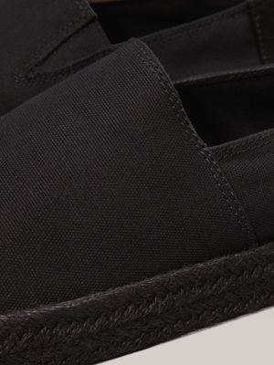 triple black canvas espadrilles for men calvin klein jeans